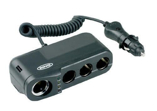 Car Cig Lighter Multisocket 12 Volt Quad Outlets Ring RMS4