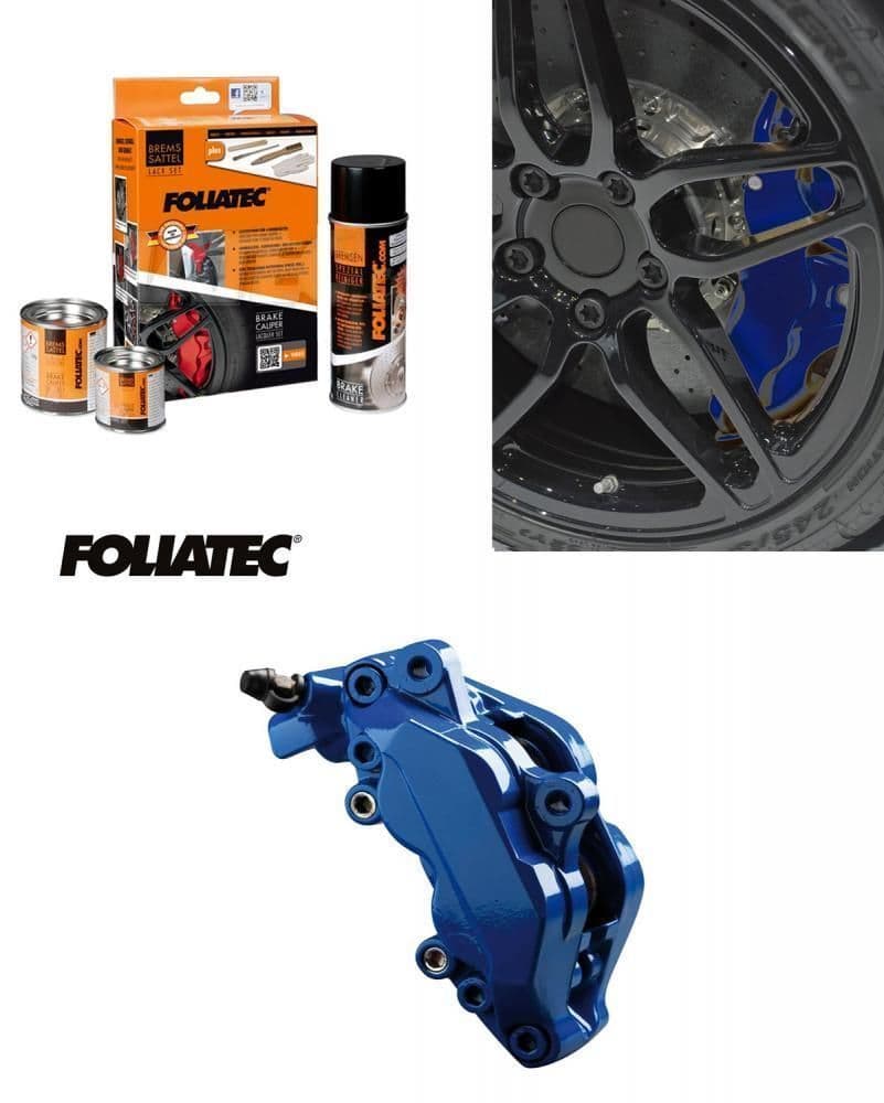 Foliatec Car Motorbike Brake Caliper Paint Kit Blue Gloss Brush On High Temp