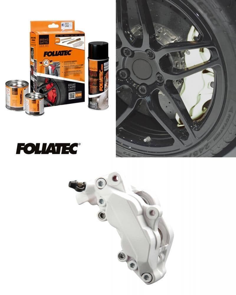 Foliatec Car Motorbike Brake Caliper Paint Kit White Gloss Brush On High Temp