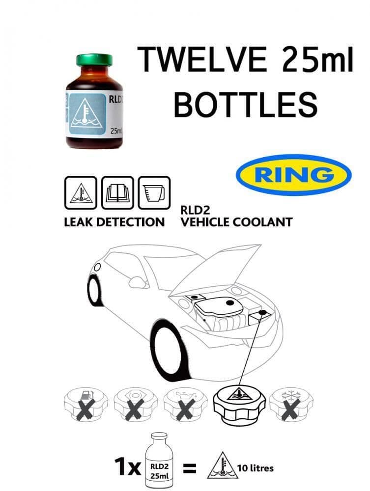 Leak Detection UV Dye For Cooling Antifreeze System Ring RLD2