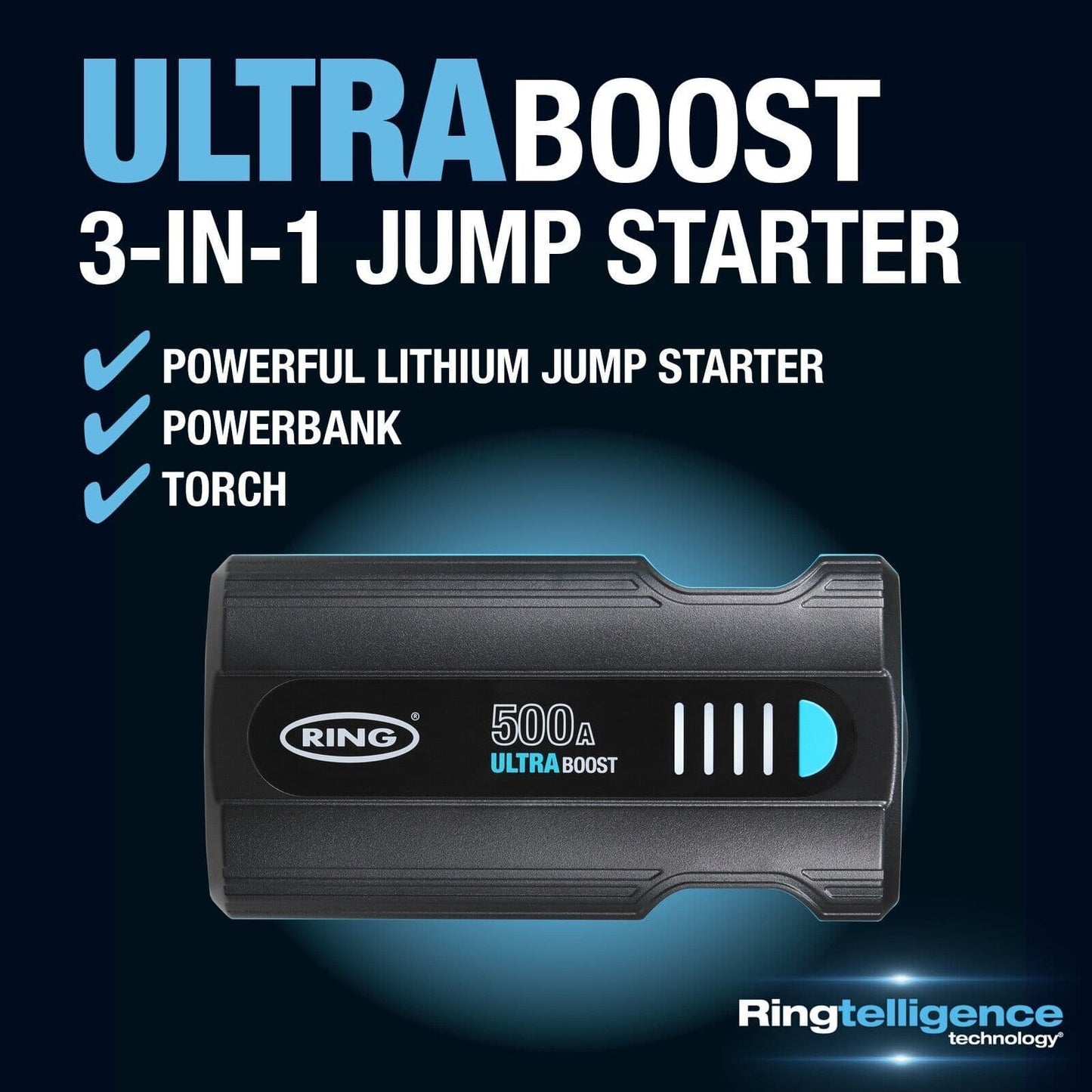 Ring ULTRABOOST 500 Lithium Car Jump Starter 500a RJS010