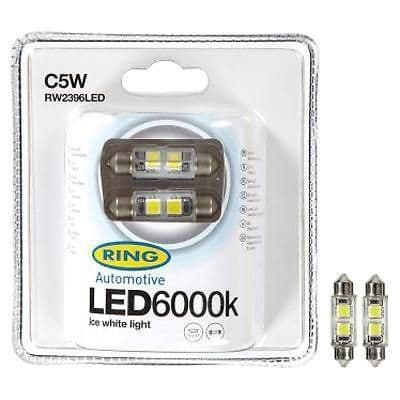 C5W LED Bulbs 6000K Ice White Ring RW2396LED