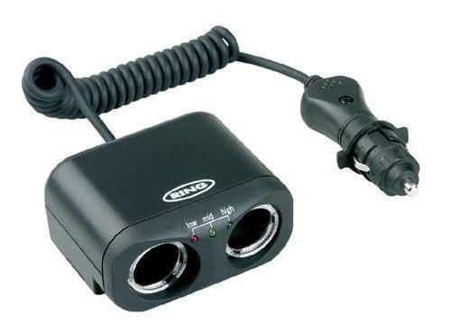 Car Cig Lighter Multisocket Twin 12 Volt Outlets Ring RMS2