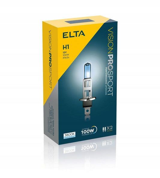 Elta H1 100w Blue Headlight Bulbs Pair Vision Pro Sport