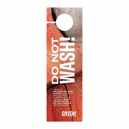 GYEON - Do Not Wash - Car Mirror Hanger Warning Sign (Twin Pack)