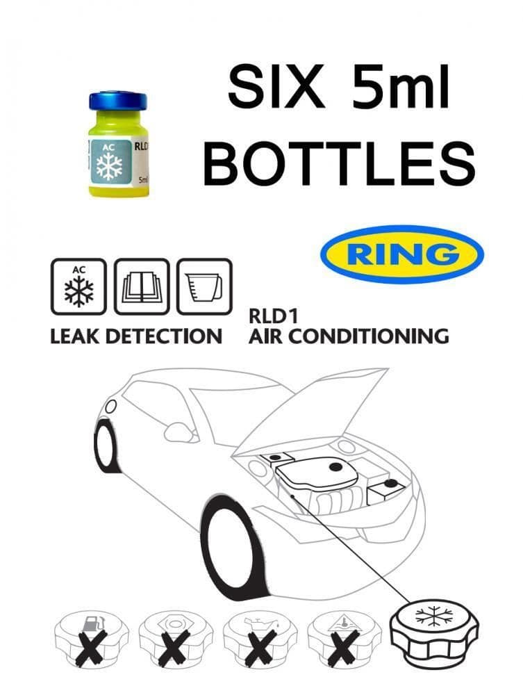 Leak Detection UV Dye For AC Air Conditioning System Ring RLD1