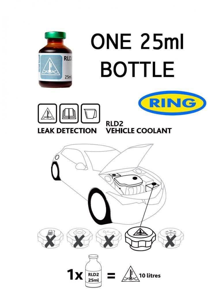 Leak Detection UV Dye For Cooling Antifreeze System Ring RLD2