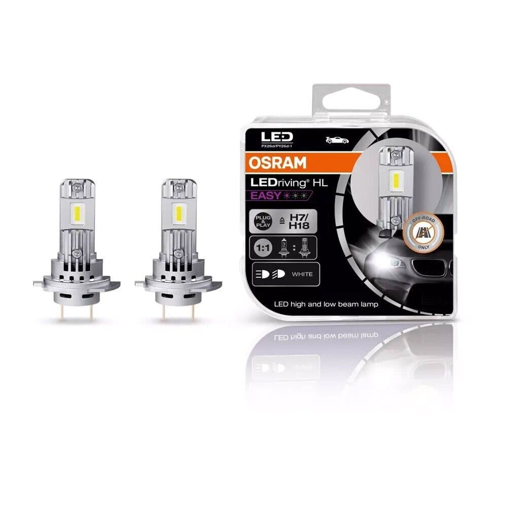 Osram H7 White LED Headlight Bulbs - LEDriving HL Easy