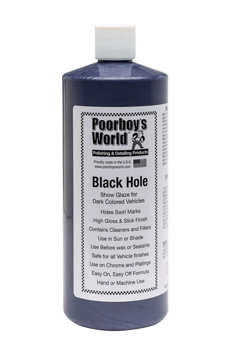 Poorboys Black Hole Show Glaze 473ml **Wordt geleverd met applicatiepad en microvezel-polijstdoek