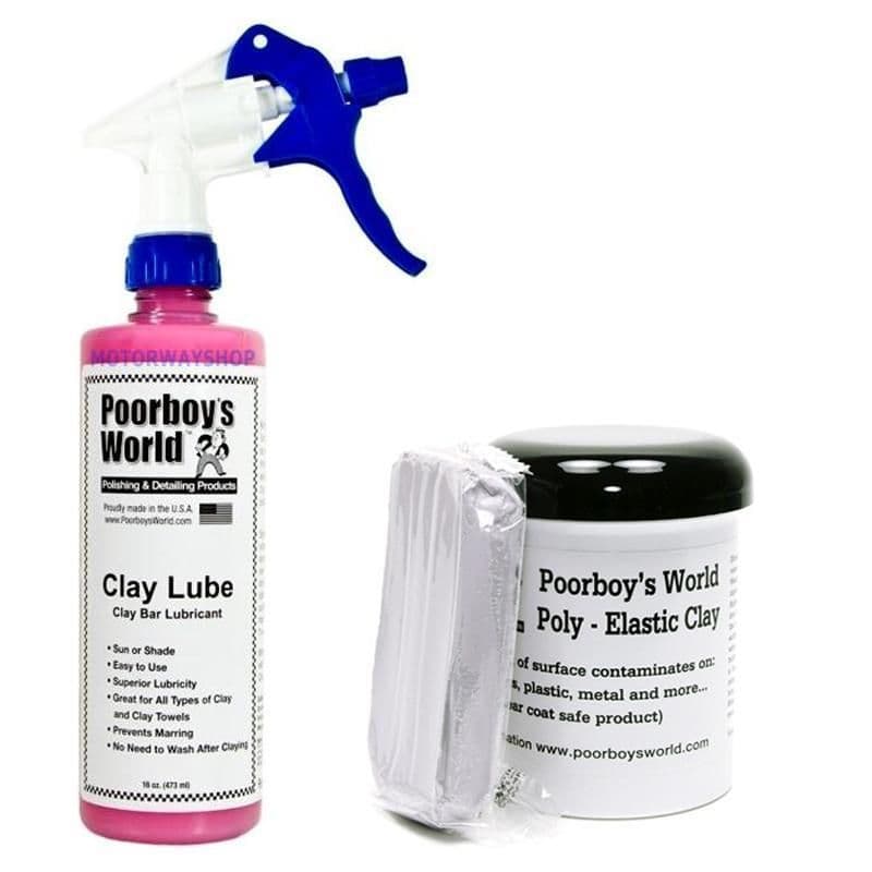 Poorboys  Clay Bar Kit With Lube  Spray & 200g Clay Bar