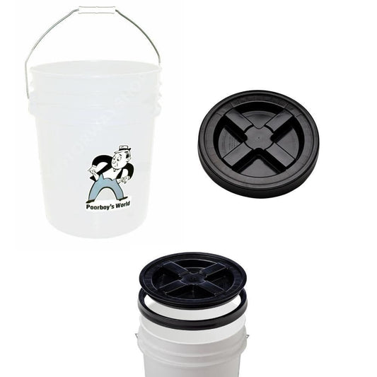 Poorboys World 5 Gallon 18.9L Bucket & Gamma Seal Water Tight Lid