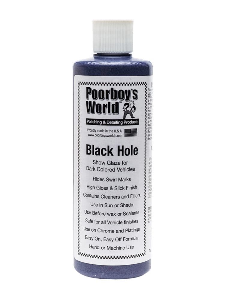 Poorboys World Black Hole Show Glaze + 2 Free Cloths & Pads