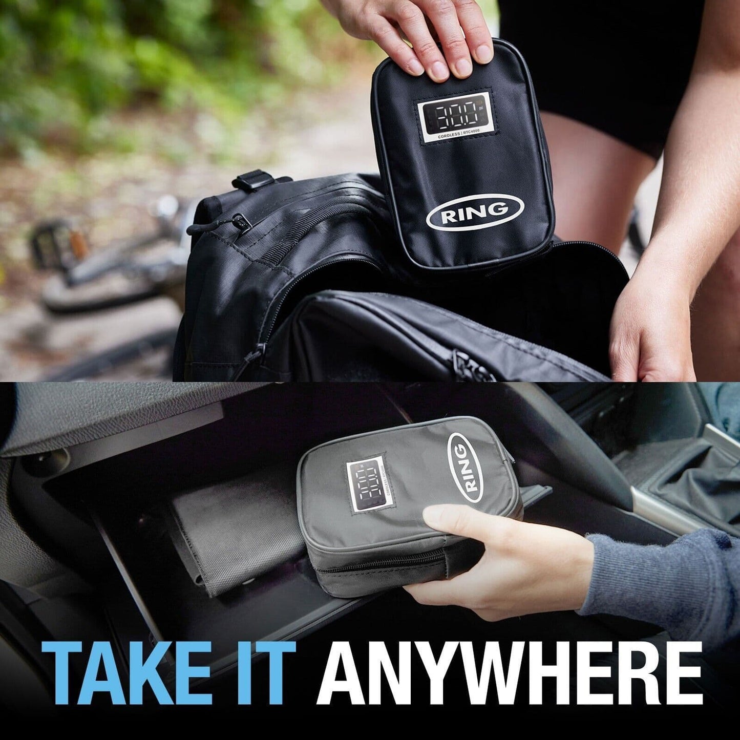 Ring Cordless Rechargeable Car Tyre Inflator RTC4000