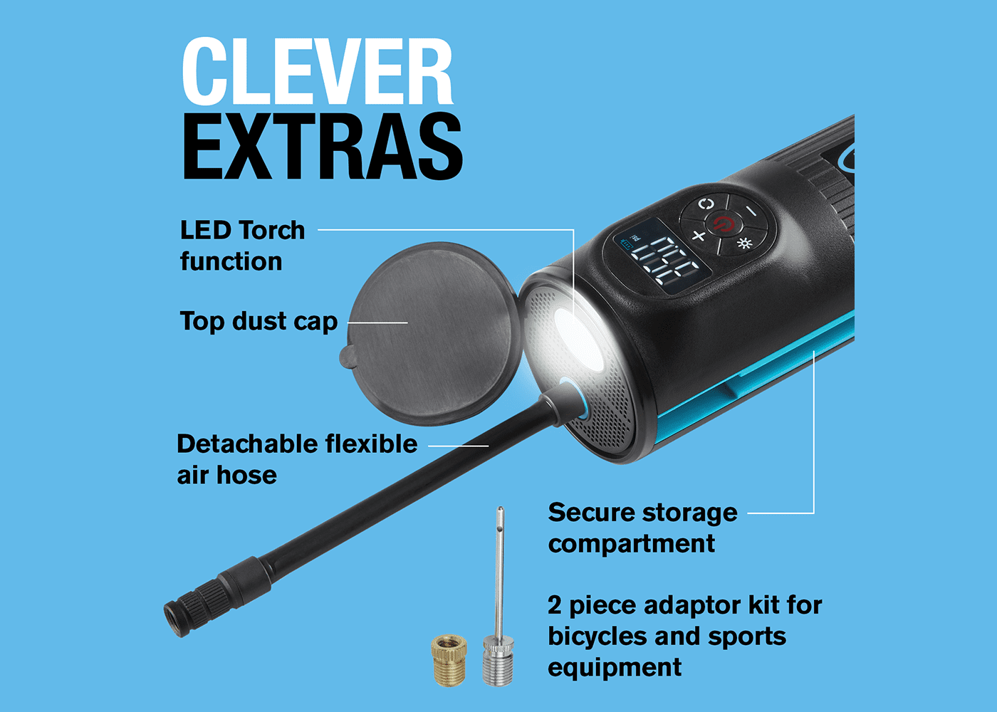 Ring Cordless & Rechargeable Handheld Tyre Inflator RTC2000