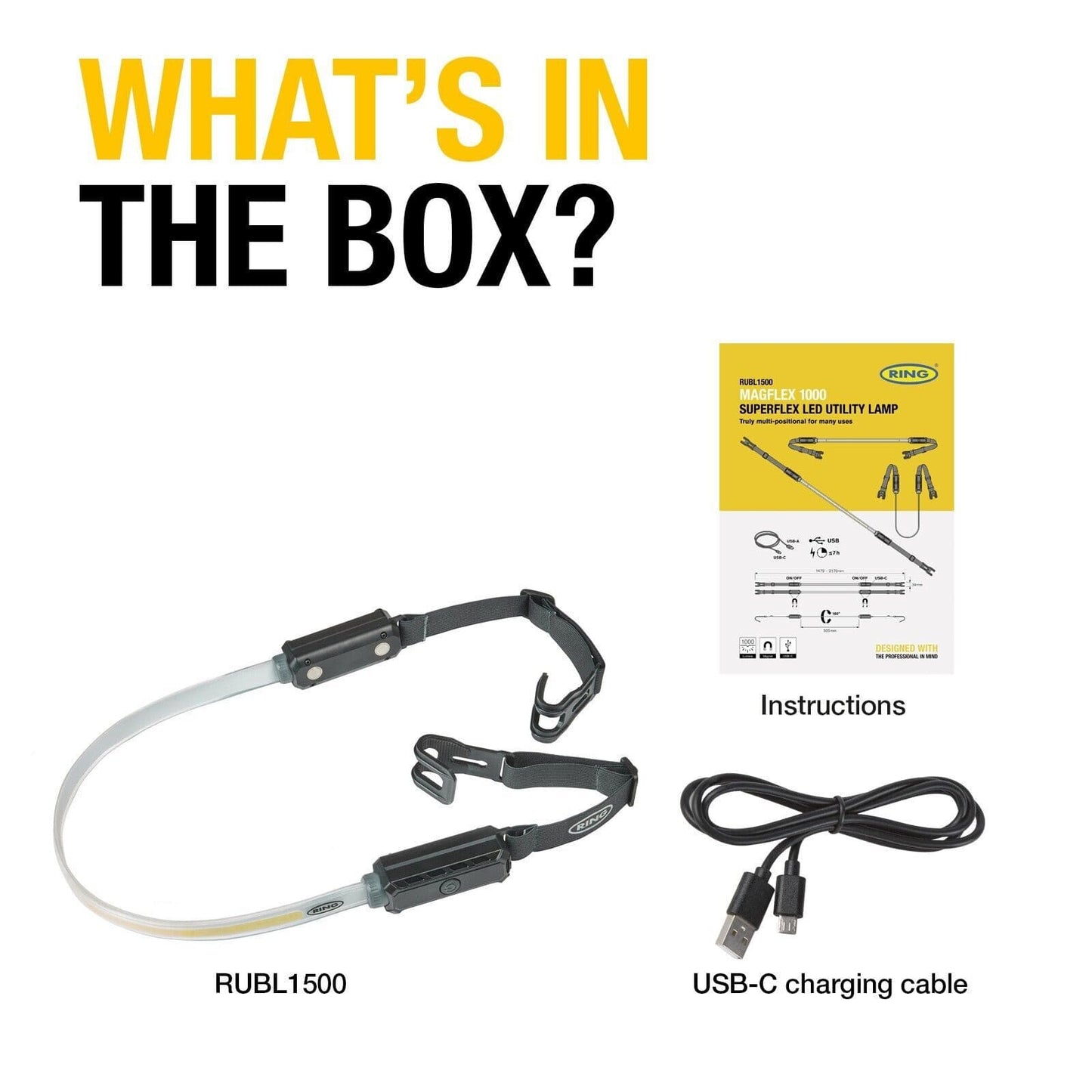 Ring Magflex 1000 Flexible Under Bonnet Magnetic Work Light