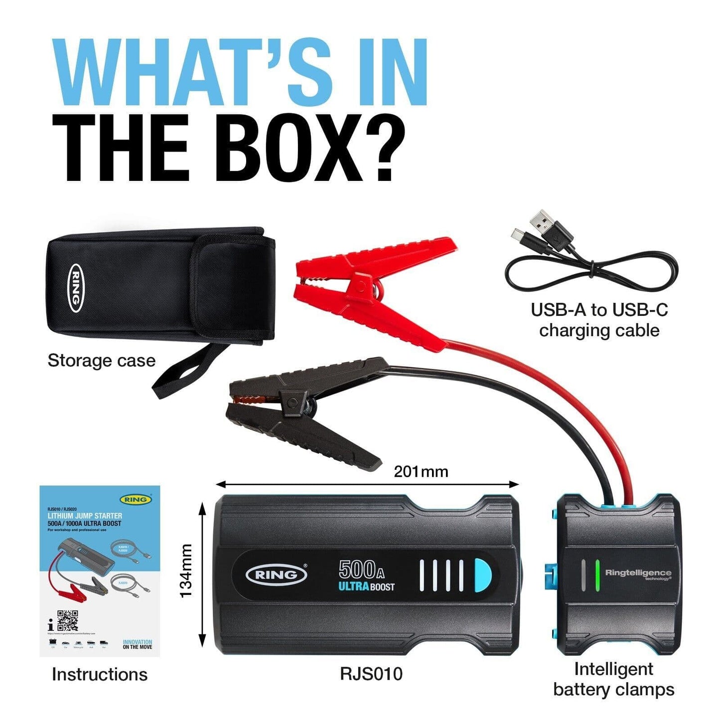 Ring ULTRABOOST 500 Lithium Car Jump Starter 500a RJS010