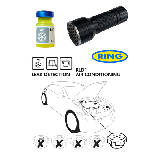 UV Leak Dye & Torch Kit For Car Air Conditioning RLD1
